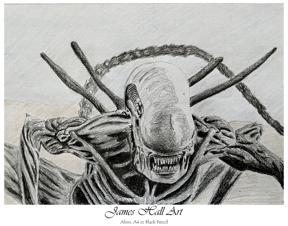 Aliens, Mars Lumograph black pencils,&nbsp;A4