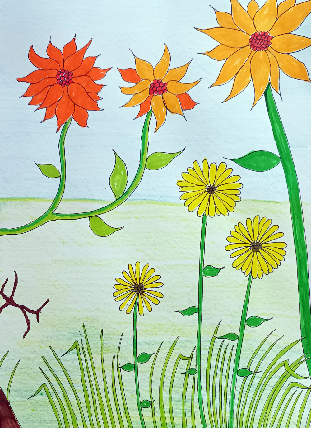 Brush Aqua Pens –&nbsp;Flowers