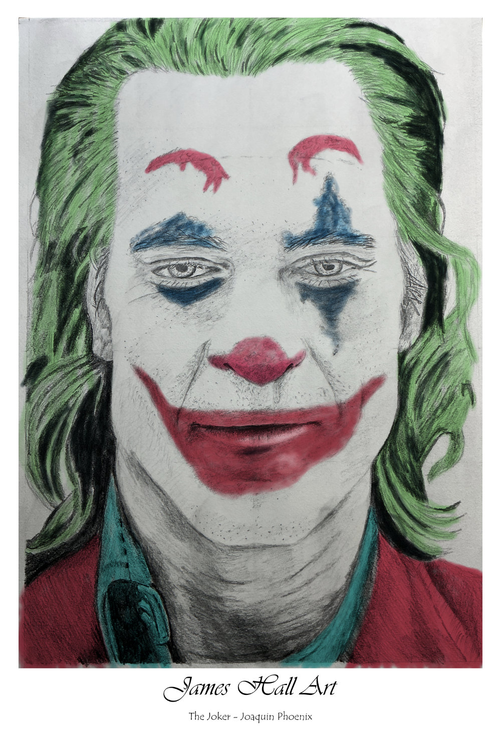 Joker (Joaquin Phoenix) A3 Graphite and Digitally&nbsp;coloured