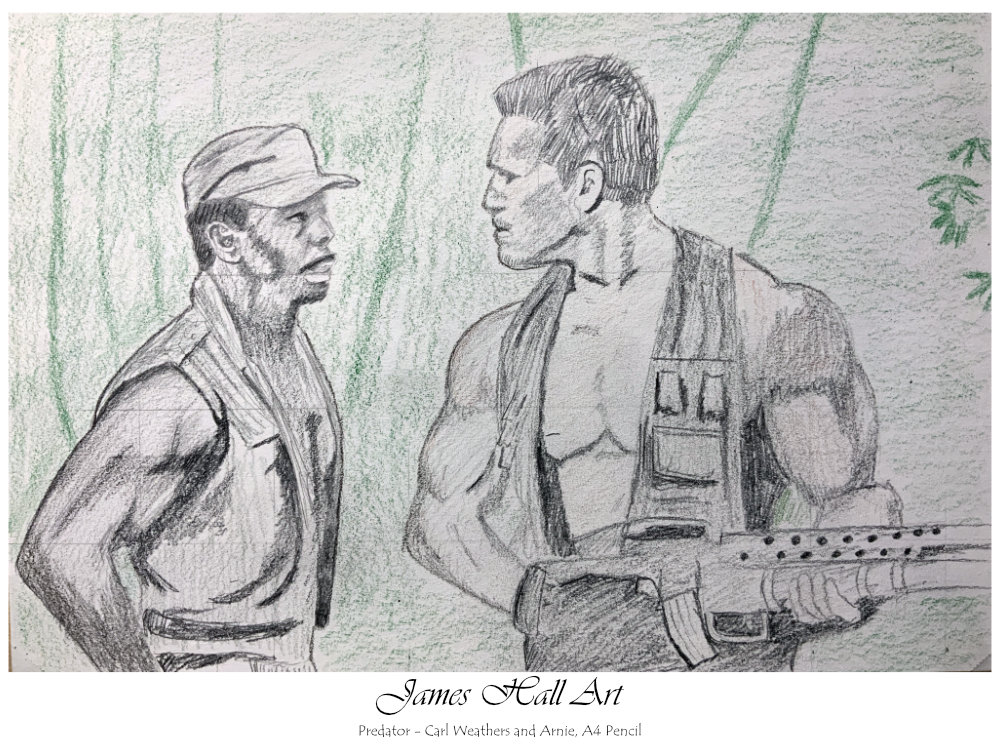 In memory of Carl Weathers, here is Predator, Dutch and Dillon, A4&nbsp;Pencils