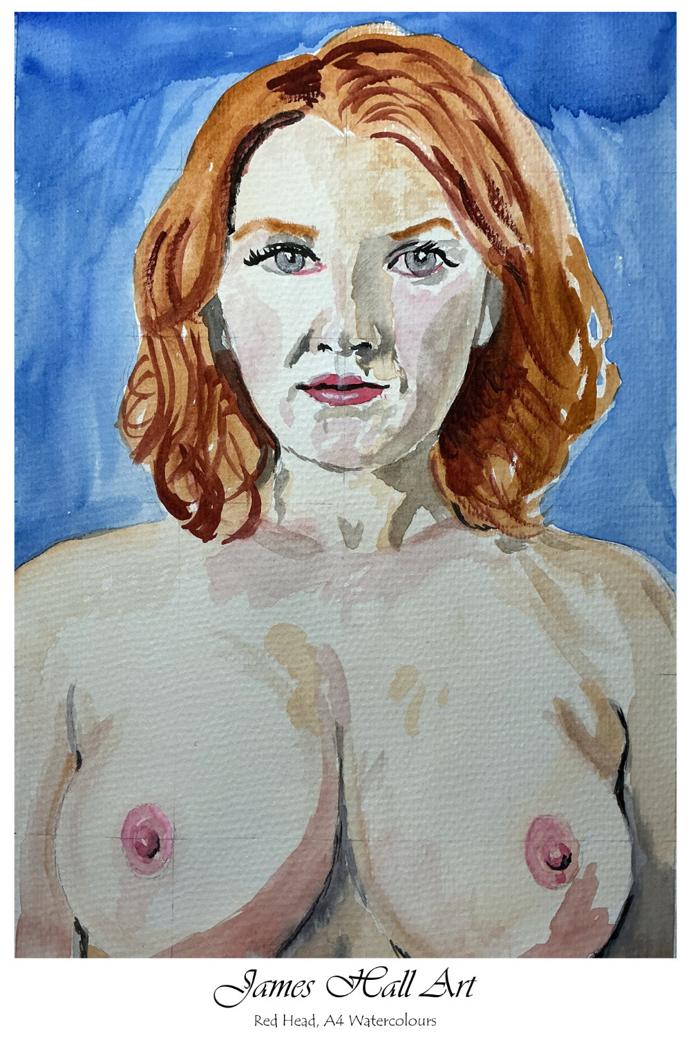 Red Headed Lady, A4&nbsp;Watercolours
