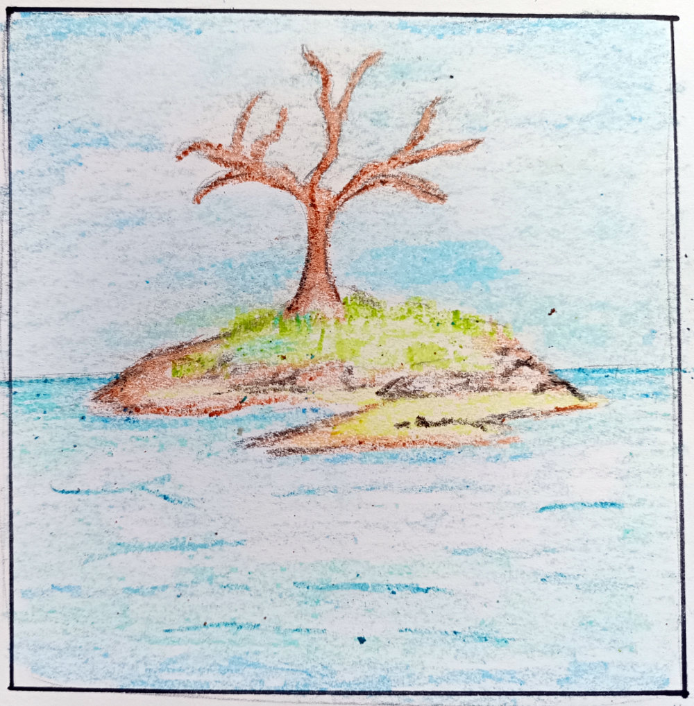 Tree on an Island – Pound Shop&nbsp;Crayons