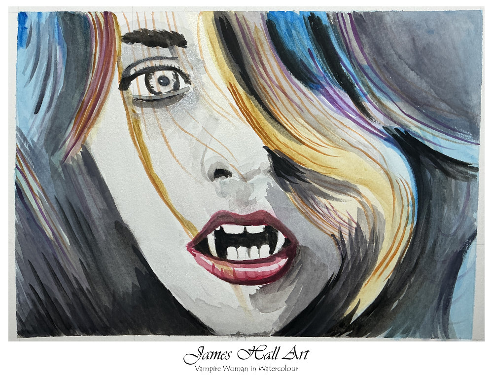 Vampire Woman, A4&nbsp;Watercolours