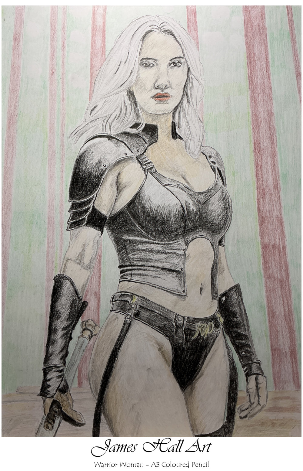 Warrior Woman, A3&nbsp;Pencil